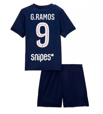 Paris Saint-Germain Goncalo Ramos #9 Hemmakläder Barn 2025-26 Kortärmad (+ Korta byxor)